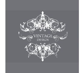 Siebdruck-Schablone Vintage Design, A4