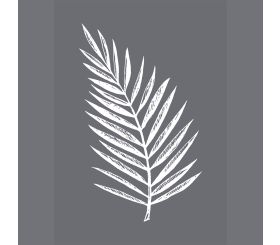 Siebdruck-Schablone Palmenblatt