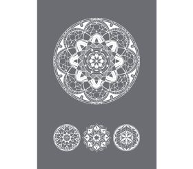Siebdruck-Schablone Art of Mandala A5