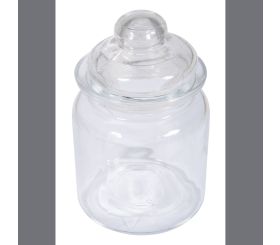 Glas Gefäß mit Glasdeckel, 8cm ø