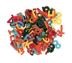 Filz-Buchstaben und Zahlen