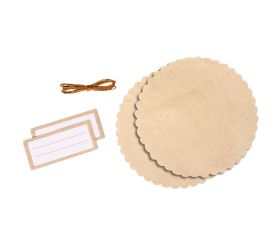 Deco set f jam jar, linen 15cm ø