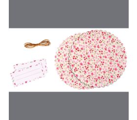 Deco set f jam jar, flowers 15cm ø