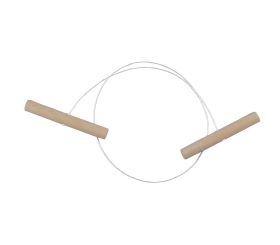 Wire loop with wooden grips