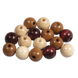 Assort. Perles en bois FSC 100%, 10mm ø