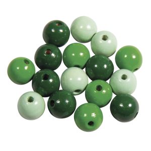 Assort. Perles en bois FSC 100%, 12mm ø