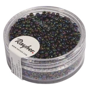 Rocailles, 2 mm ø, opaques lustre