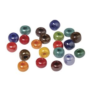 Glass large-hole bead, opaque