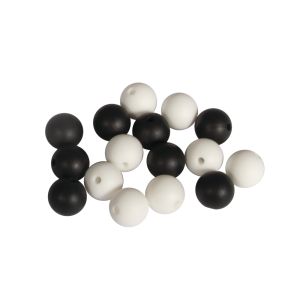 Silicone beads, 12mm ø