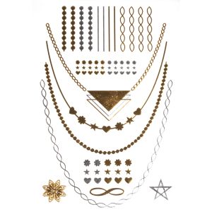 Jewellery tattoos - gold, silver