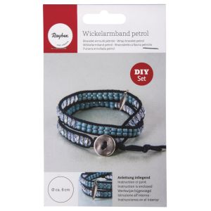 CK: wrap bracelet petrol/blue