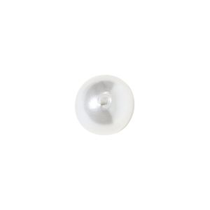 Waxed beads, 3 mm ø, white