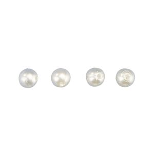 Perles blanches, 8mm ø