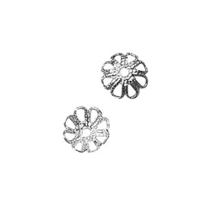 Capuchons filigranes, 7mm ø