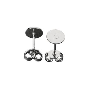 Ear stud with platine, 6mm ø