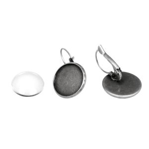 Metal-enclosure:Earring, 1,7cmø