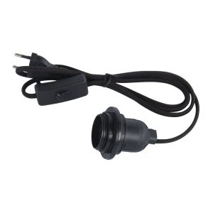 Lamp socket with switch, f. E27 socket