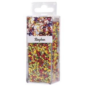 Mix sequins,glass beads and wire