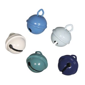 Decorative-Metal bells blue mix, 19mm ø