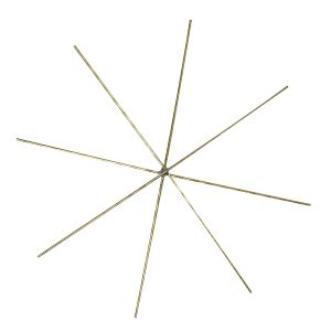 Wire star for beads, 8 cm ø