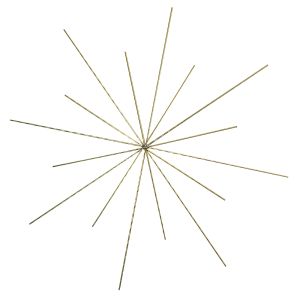Wire star for beads, 15/10 cm ø