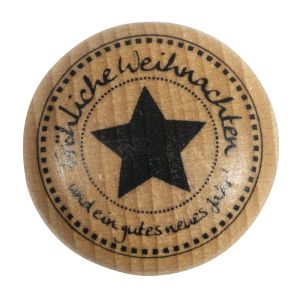 Stempel  Fröhliche Weihnachten , 3cm ø