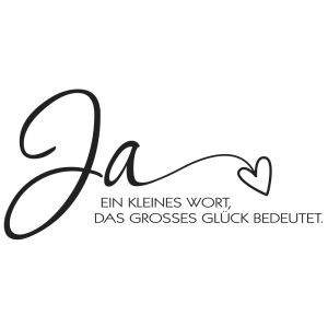 Stempel Ja, ein kleines Wort...