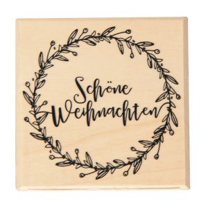 Stempel  Schöne Weihnachten  - Kranz