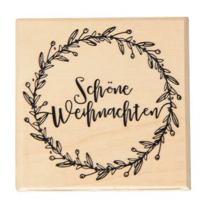 Stempel Schöne Weihnachten - Kranz