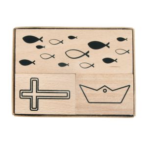 Wood stamp set Confirmation, Communion