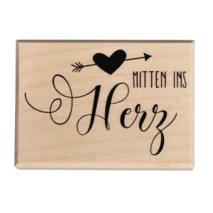 Stempel  Mitten ins Herz