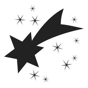 Stempel Sternschnuppe, 3cm ø