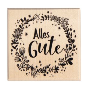 Stamp Blossom wreath Alles Gute