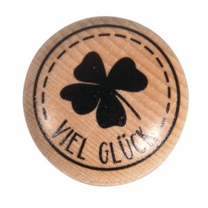 Stempel  Viel Glück , 3cm ø
