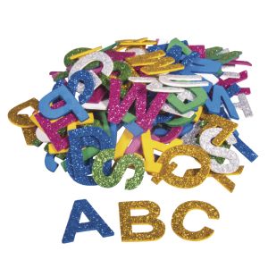 Foam rubber Alphabet Glitter