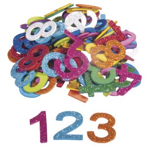 Foam rubber Numbers Glitter