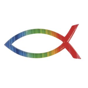 Wax motive Christian Fish Rainbow