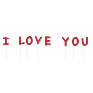 Candle-on-stick  I LOVE YOU