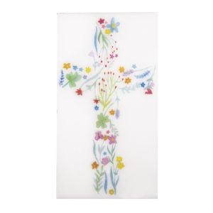 Wax motif Floral Cross