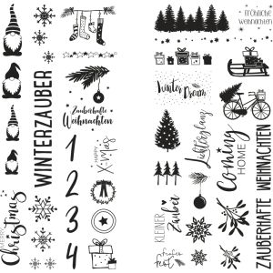 Feuille de transfert  Winter + Christmas
