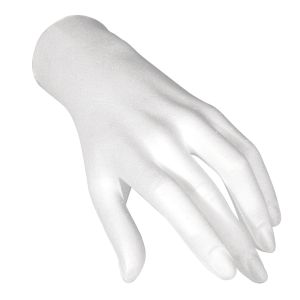 Main en polystyrène, féminin, 21 cm