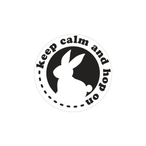 Labels GB  keep calm and hop on , 45mm ø