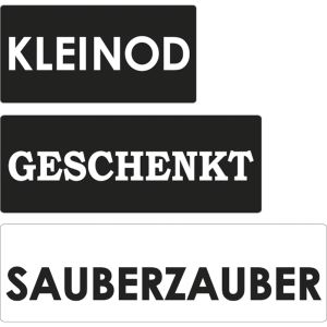 Labels  Kleinod , Gesch. , Sauberzauber