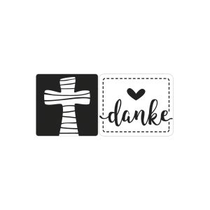 Labels Kreuz + danke