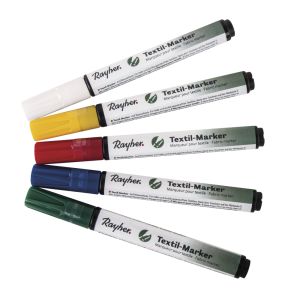 Set of textile markers well covering