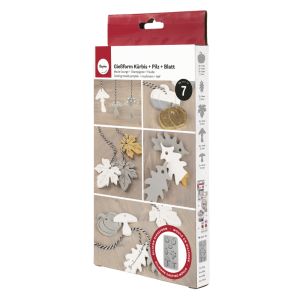 Silikon Gießform Kürbis, Pilz, Blatt