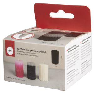 Moule silicone Bougie pilier. cannelée