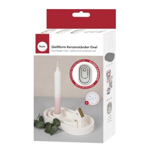 Silicone mould Candleholder, oval