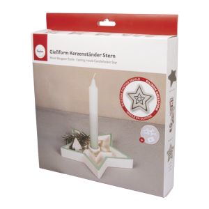 Silikon Gießform Kerzenständer Stern