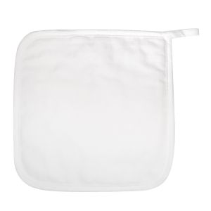 Pot holder, quadratic, 19x19 cm, white